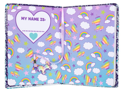 Carnet à sequins – arc-en-ciel licorne