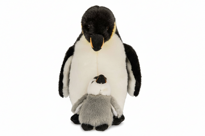 Peluche Pingouin empereur avec bébé