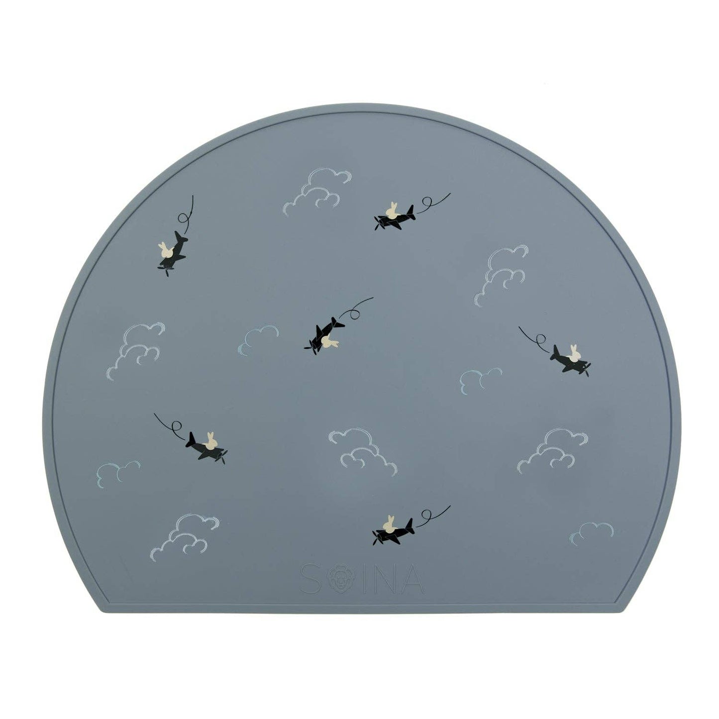 Set de table en silicone Aviateur - Gris perle
