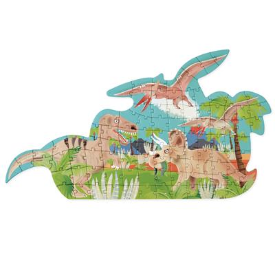 Scratch Puzzle 2 faces 100pcs: DINO Skin&Bones 68x38x2.5cm, en boîte forme 31,5x20,6x6,5cm, 5+