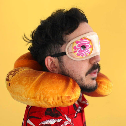 Nackenkissen und Schlafmaske Oh My Pop! „Croissant“