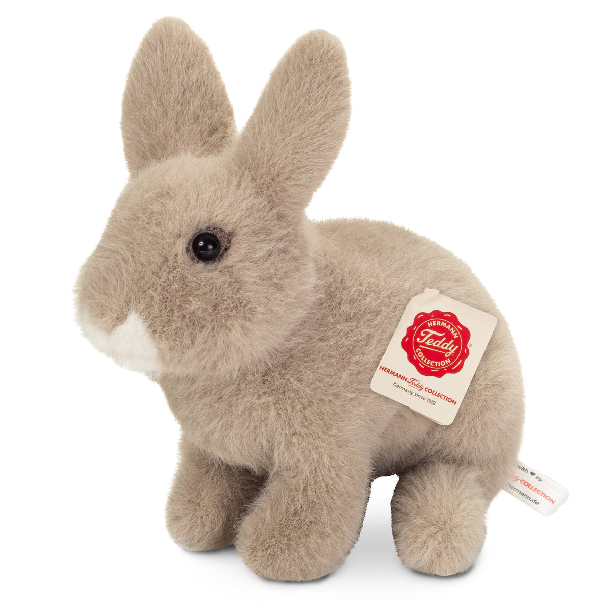 Peluche Lapin Assis Gris - Teddy Hermann