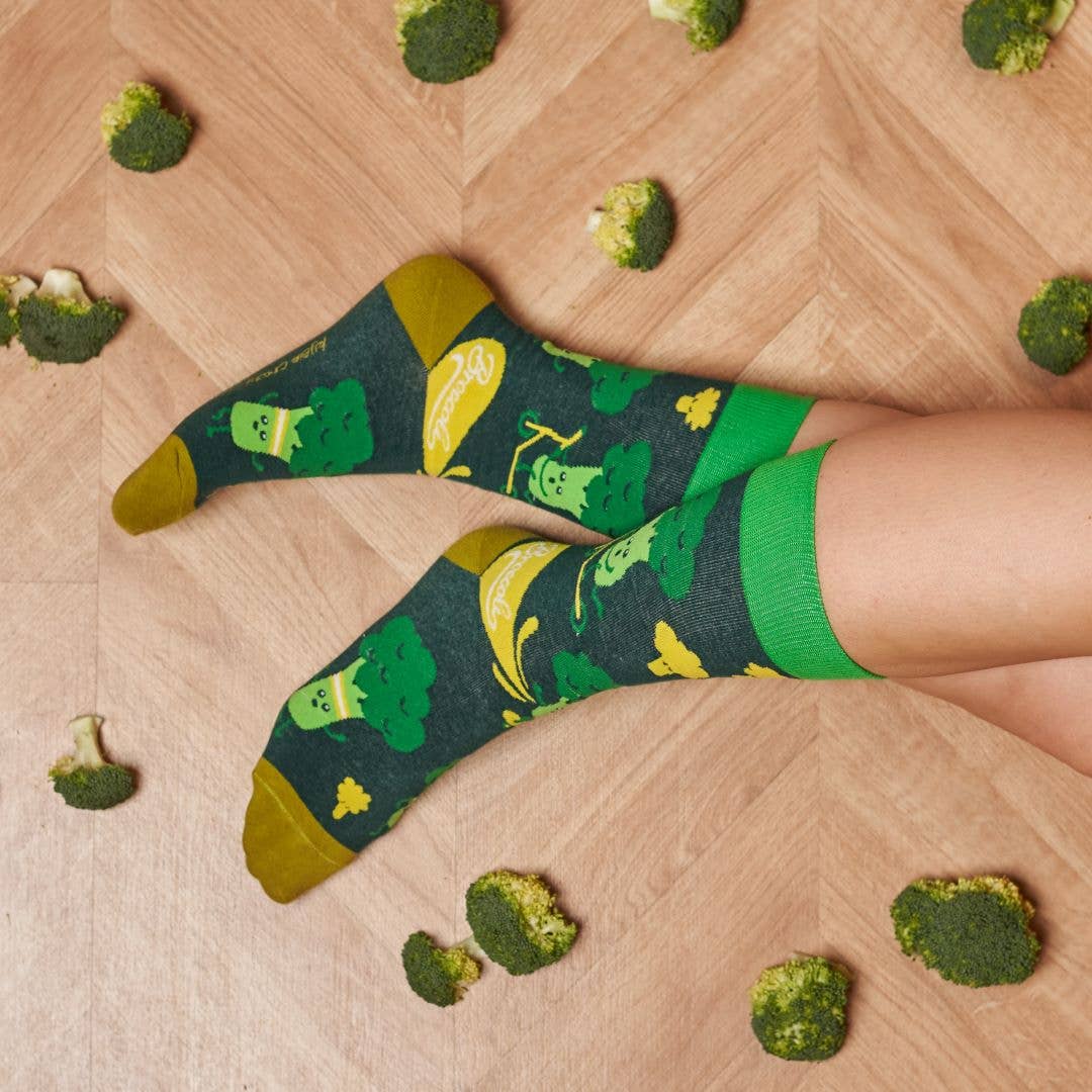 Sportsocken für Kinder mit Brokkoli-Motiv