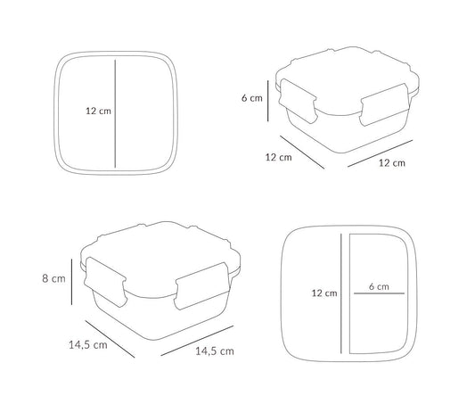 Large Geometric Nature Lunch Box