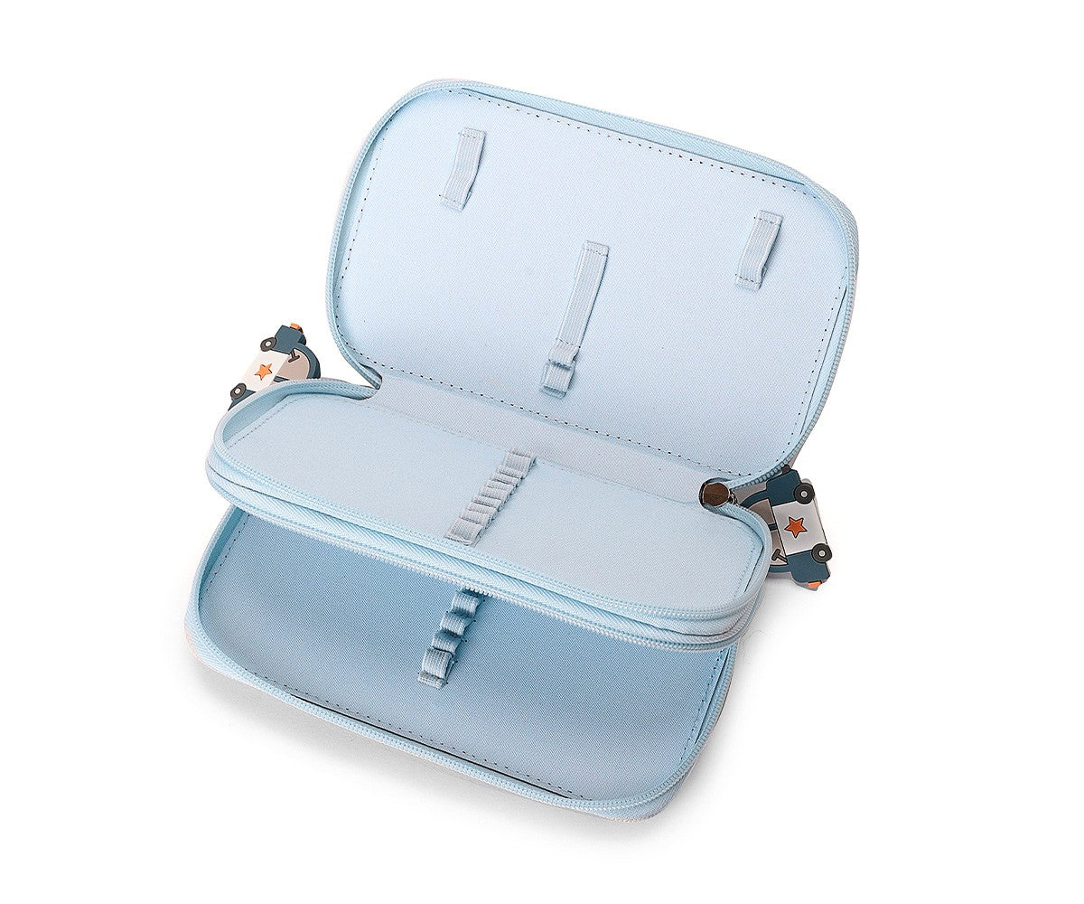 Trousse à Crayons Double Compartiment Voitures