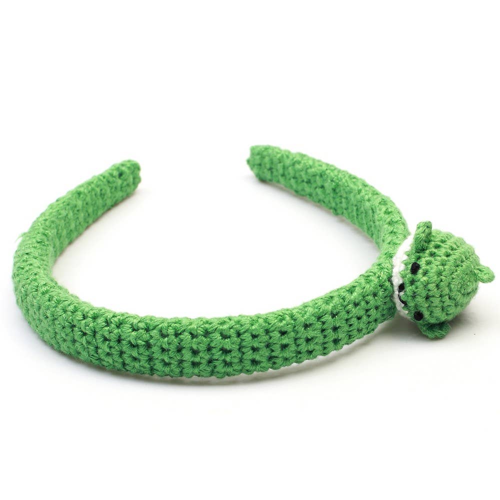Headband with whalebone detail - Green