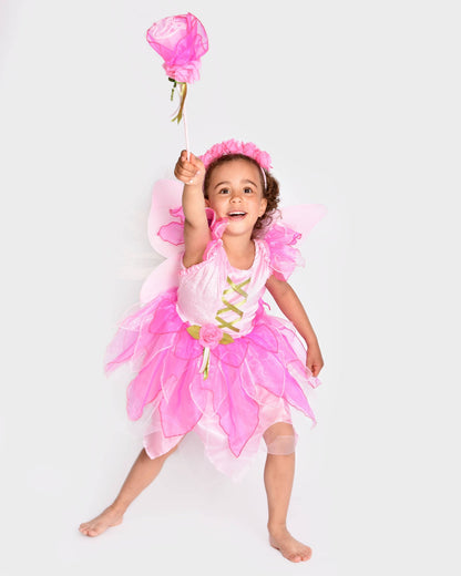 Feenkleid mit Flügeln+Diadem+Zauberstab 122-128 cm 6-8 Jahre
