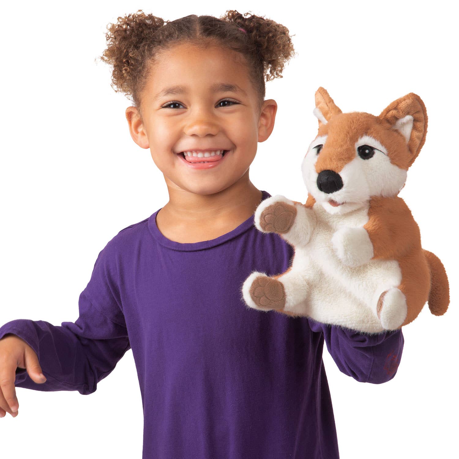 Marionnette à main Shiba Inu Folkmanis réaliste