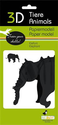 3D Papiermodell - Elefant