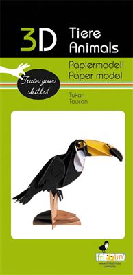 3D Papiermodell - Tukan