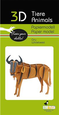 3D Paper Model - Wildebeest