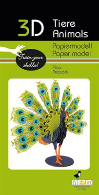 Modèle En Papier 3D - Paon