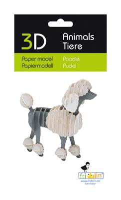 3D Papiermodell - Pudel
