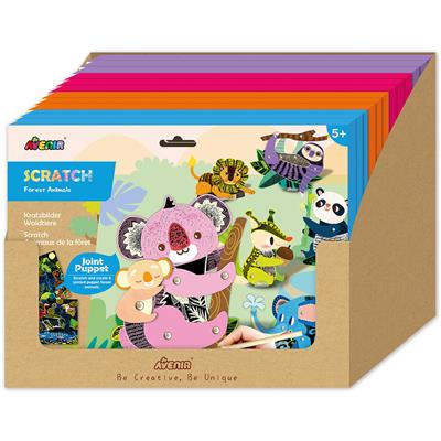 Avenir Scratch: POUPÉE ARTICULÉE - PRÉSENTOIR en carton 32x18x24.5cm, GRATUIT avec commande de 8 pièces.