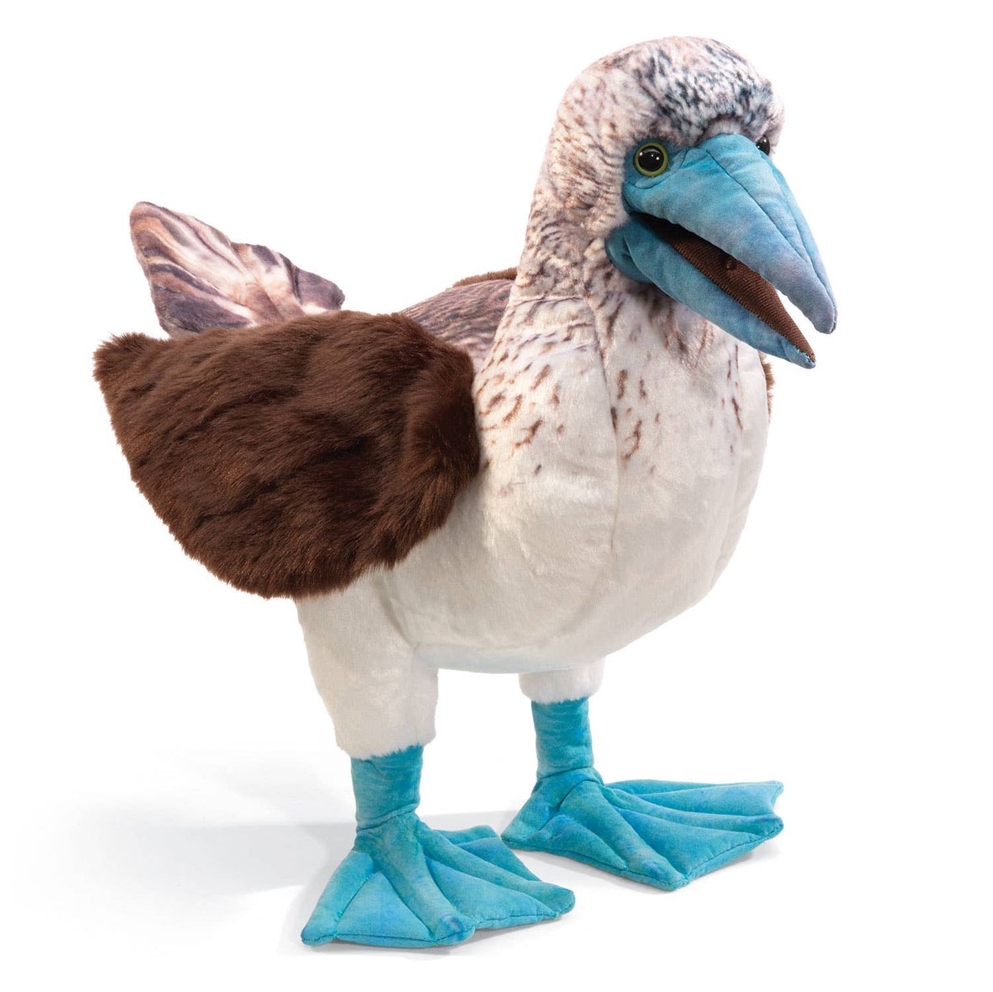 Marionnette à main Fou à pieds bleus 3223/ Fou à pieds bleus Folkmanis réaliste