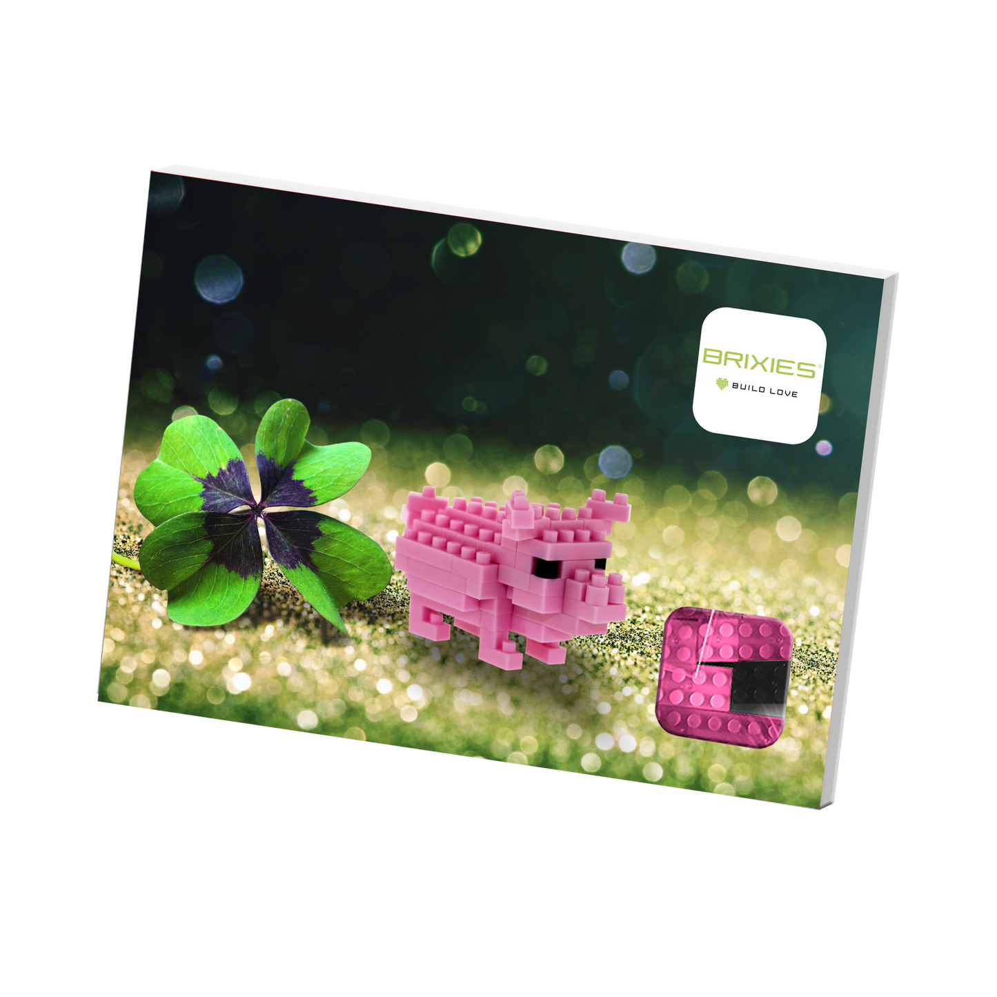 BRIXIES lucky pig postcard