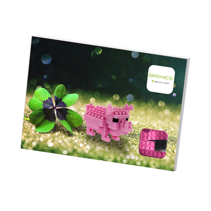 BRIXIES lucky pig postcard