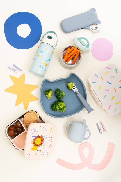Origami Stainless Steel Lunch Box with Compartments for Children