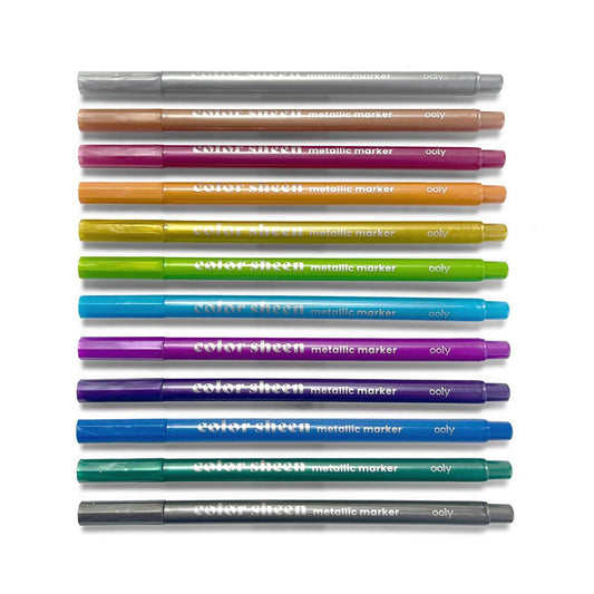 Set of 12 Metallic Markers
