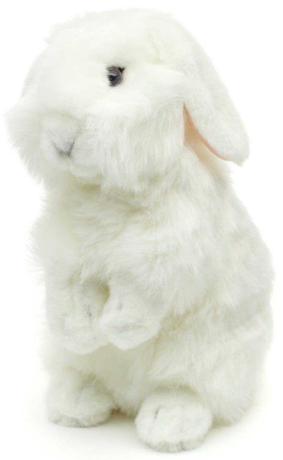Peluche lapin tête de lion blanc debout Uni Toys