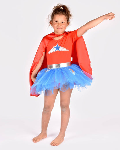 Super Wondergirl with Cape 110-116 cm 4-6 years