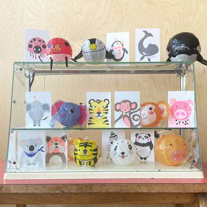 Card with Japanese Paper Balloon - Seal