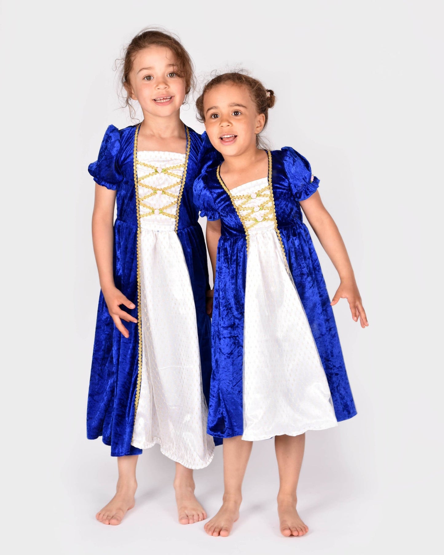 Blue velvet princess dress 110-116 cm 4-6 years