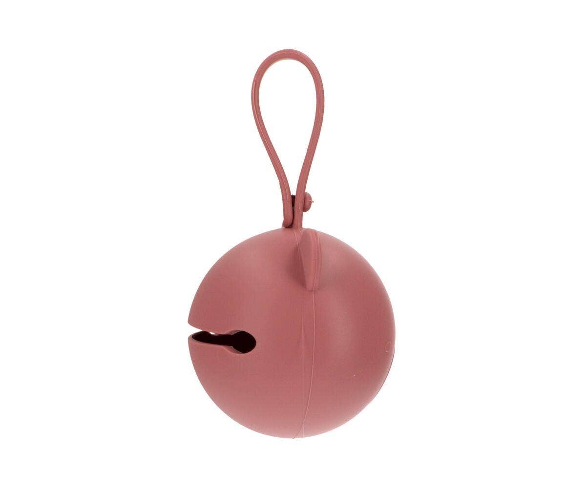 Silicone Pacifier Clip Dusty Pink Bear