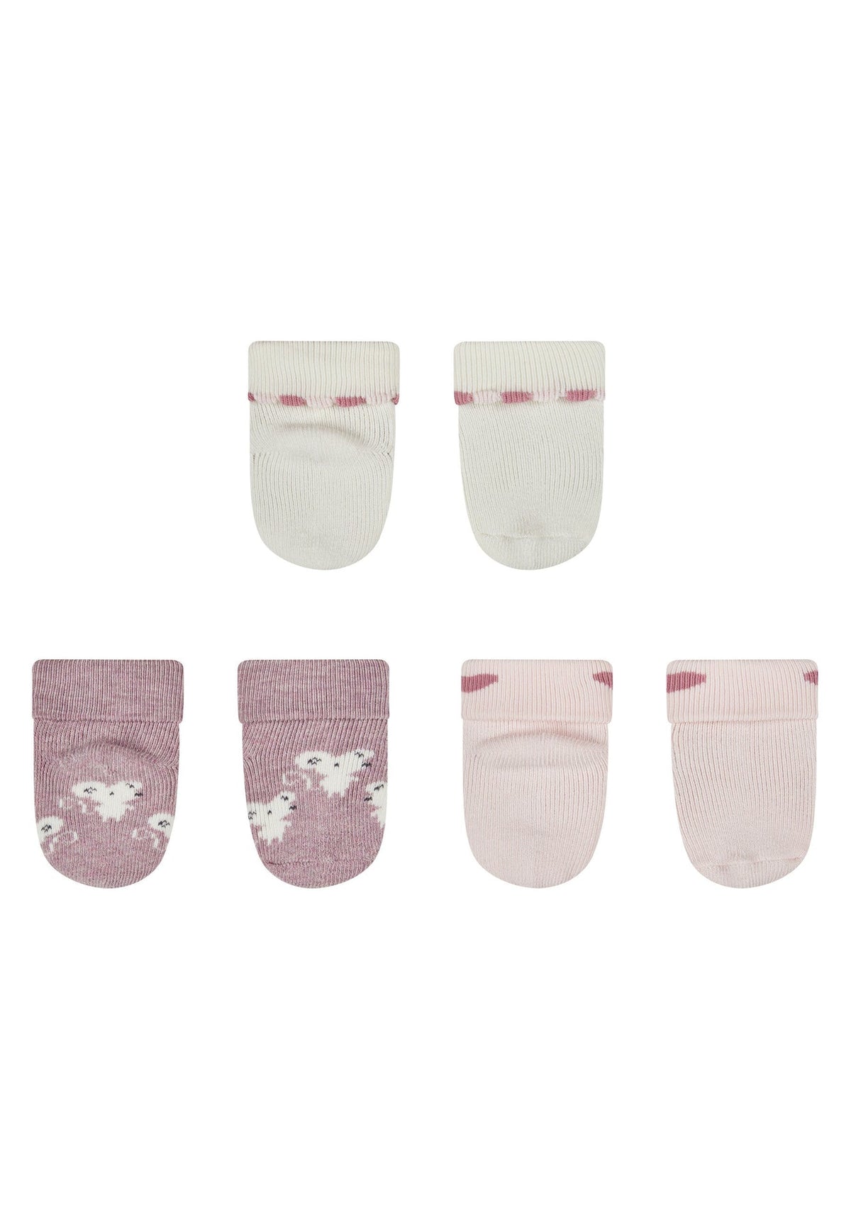 Chaussettes naissance Souris & Cœur - lot de 3 – vue 2