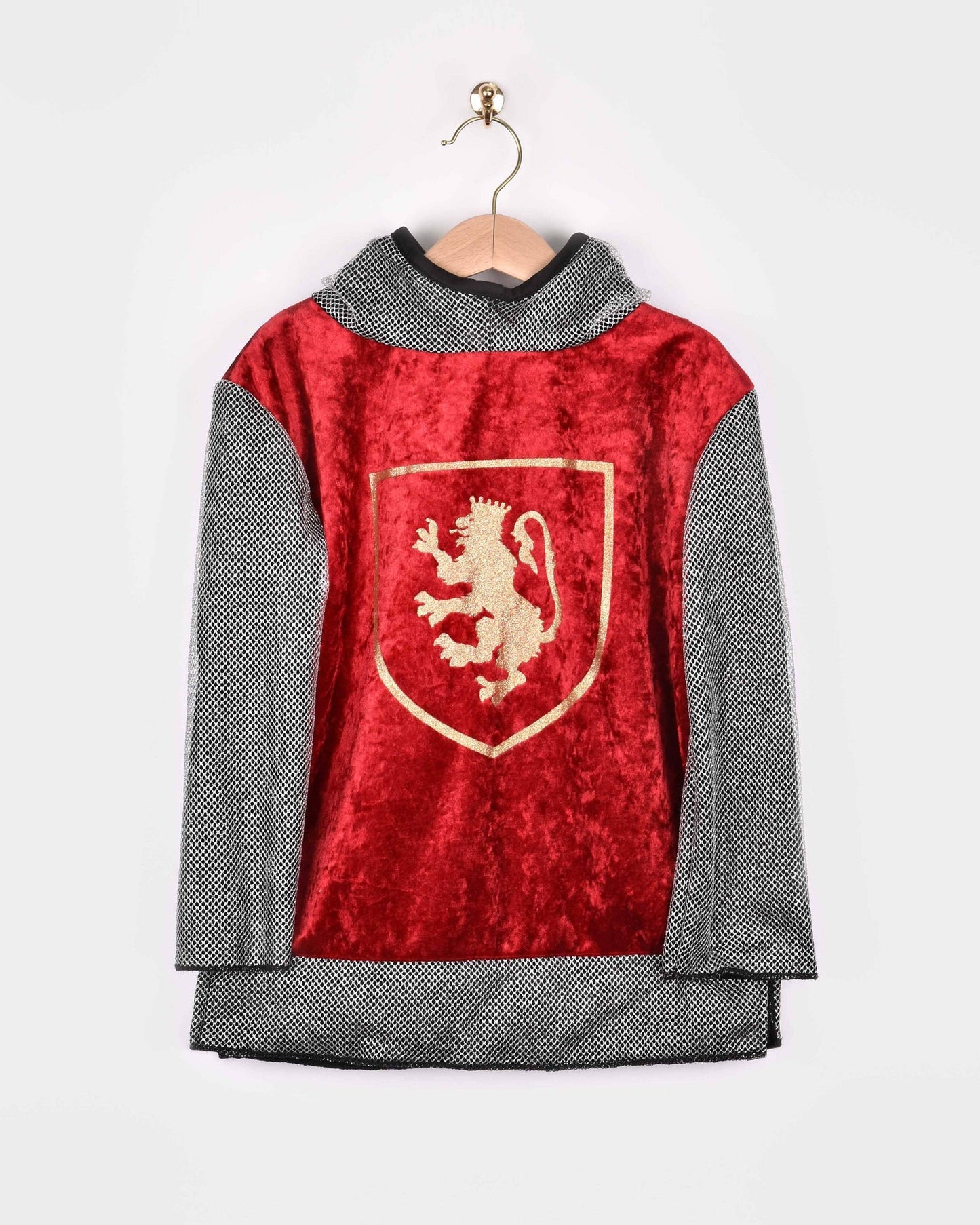Red Knight Tunic with Hood 98-104 cm 2-4 years