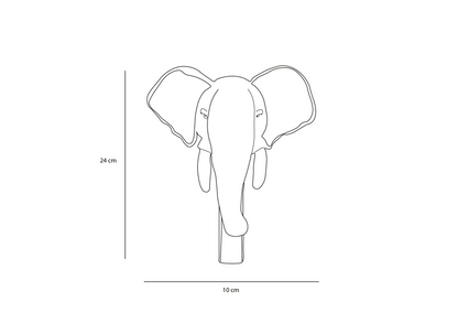 Porte-manteau peluche éléphant - Wild & Soft