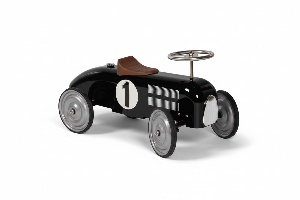 Trotteur: NOIR avec NUMERO 1 73,5x35x40cm, en métal et plastique, 1+