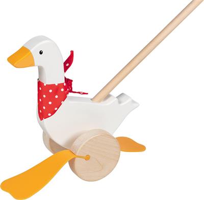 Animal à pousser: OIE Bertha H22,5cm, bois, 1+