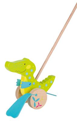 Animal à pousser: CROCODILLE H19cm, goki Susibelle, bois, 1+