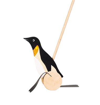 Animal à pousser: PINGUIN H22cm, manche L60cm, 1+