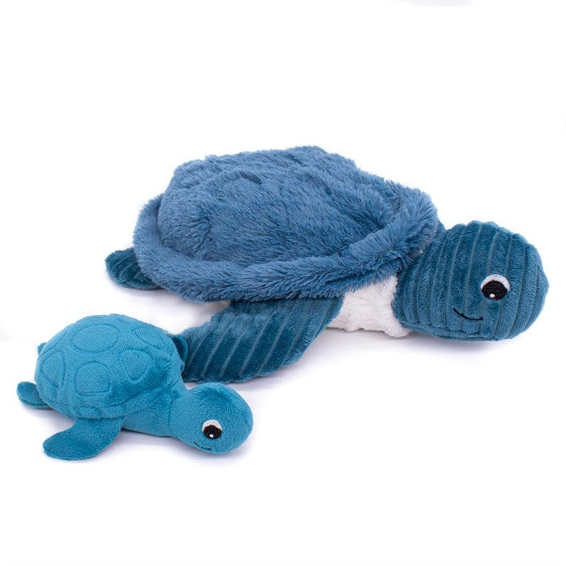 Peluche tortue Sauvenou maman et son bébé bleu – Les Ptipotos – vue 4