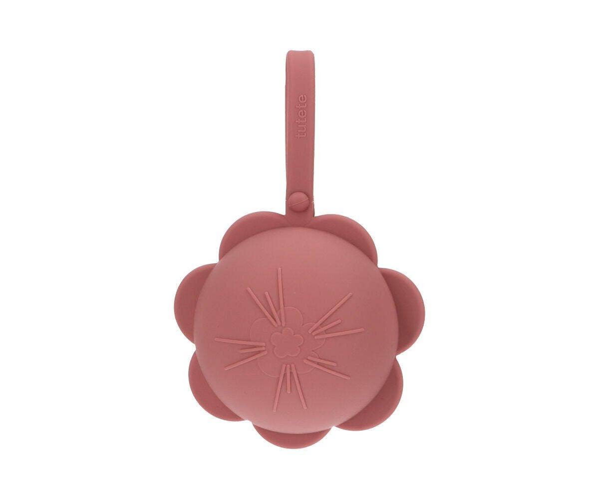 Silicone pacifier clip Brick flower