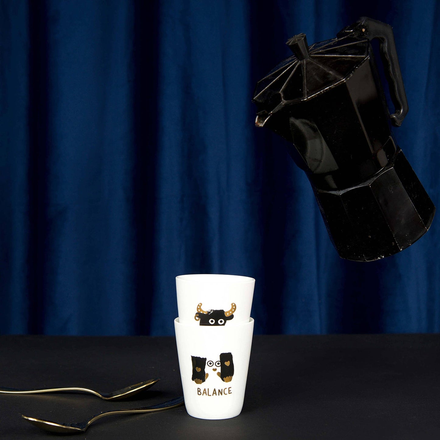 Porcelain mug with zodiac signs