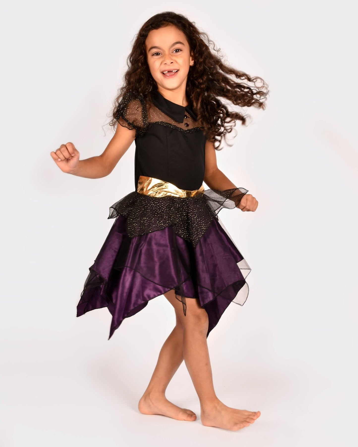 Deluxe Witch Dress and Hat 110-116 cm 4-6 years