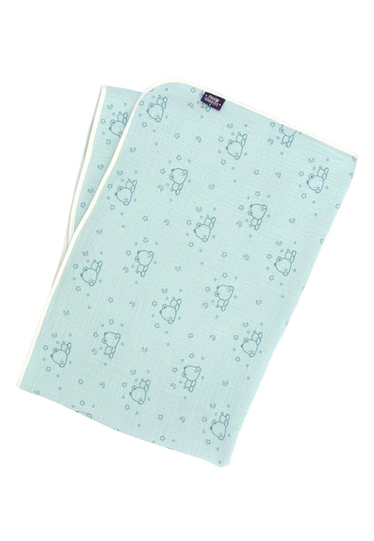 Couverture bébé Ourson en mousseline - 120 x 120 cm