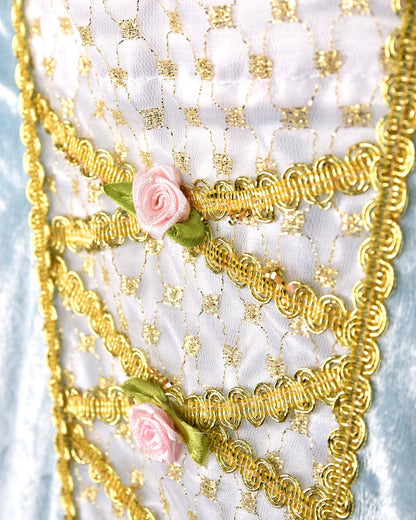 Robe de princesse en velours bleu clair 110-116 cm 4-6 ans