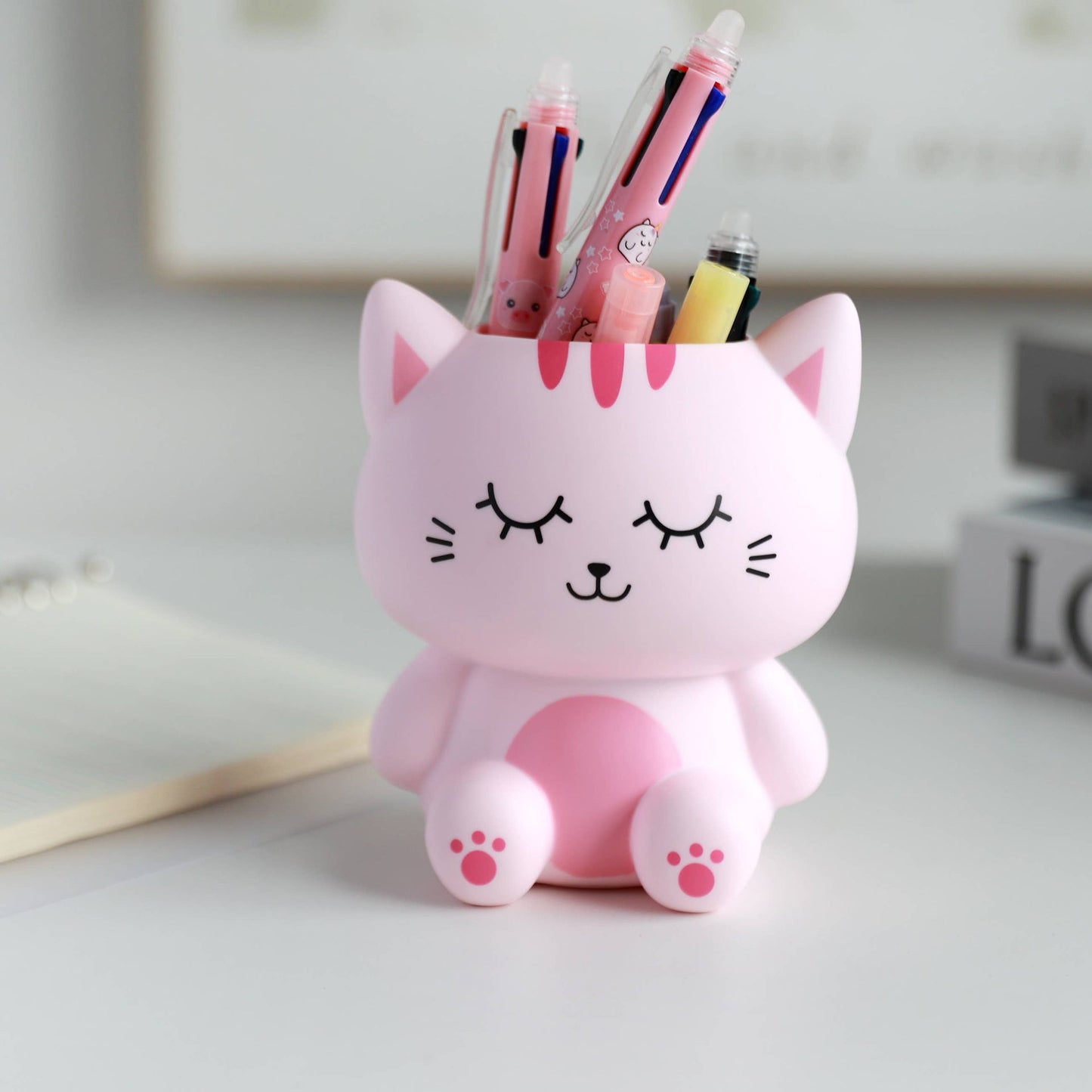 3D-Stiftehalter Rosa Katze