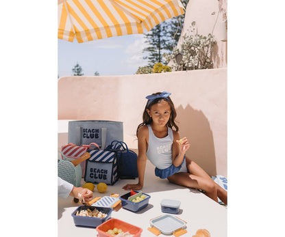 Insulated Lunch Bag Stripes Blues & Beyond