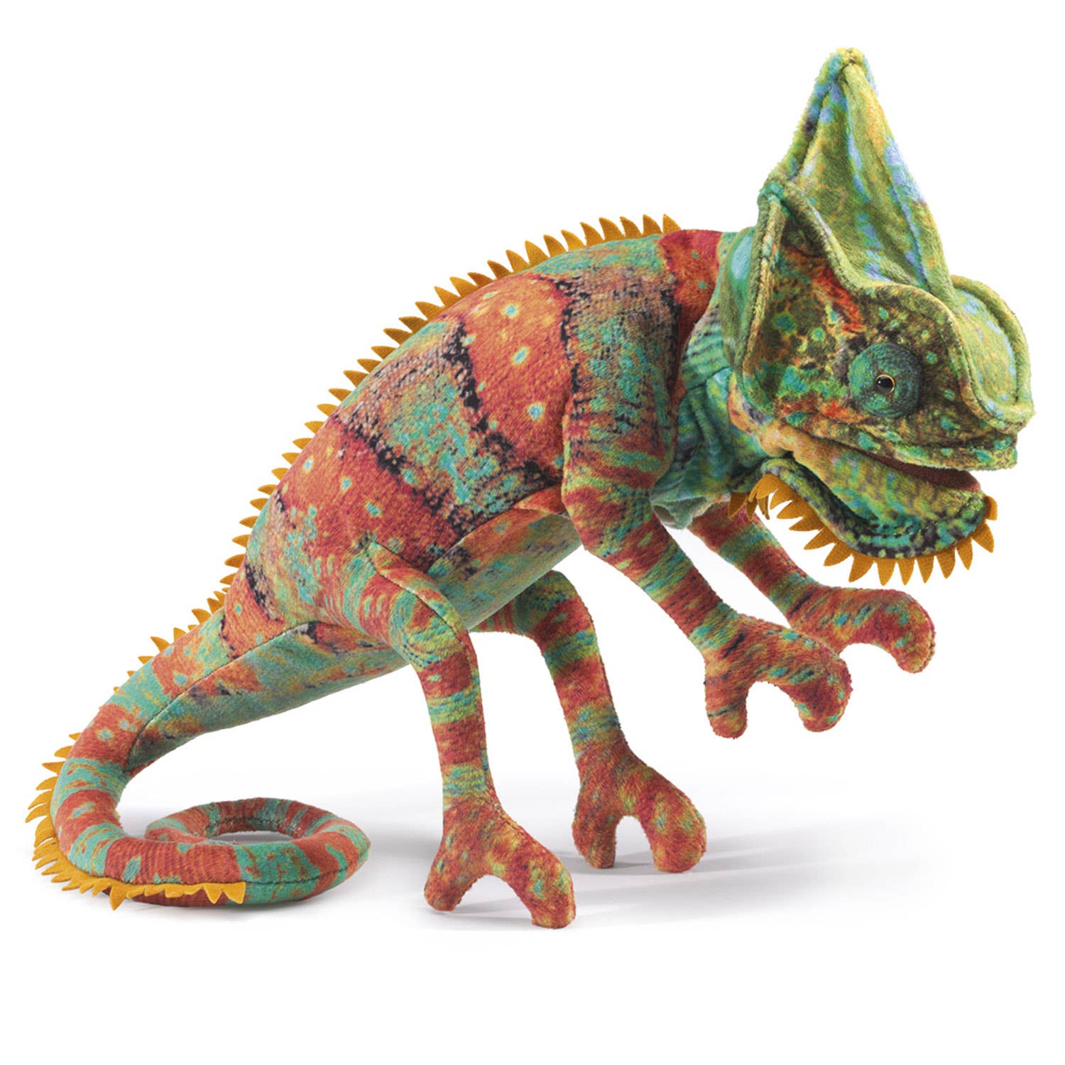 Marionnette à main Petit caméléon 3153/ petit caméléon Folkmanis réaliste