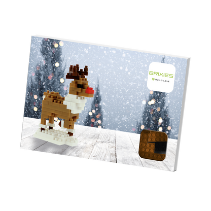 BRIXIES Postkarte in Rentierform