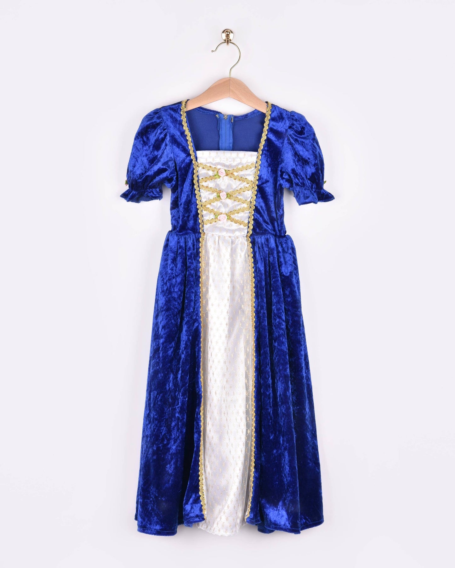 Blue velvet princess dress for 2-4 years (size 98-104)