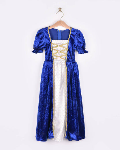 Blue velvet princess dress for 2-4 years (size 98-104)