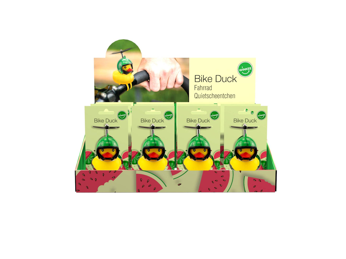 Canard pour guidon de vélo avec Casque Pastèque