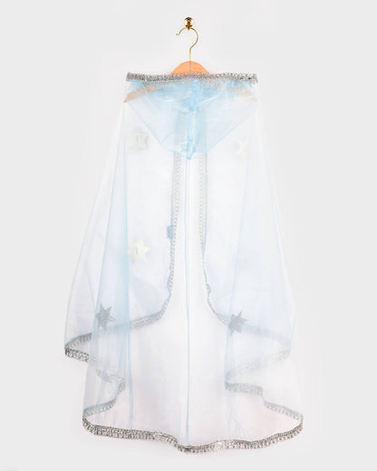 Blue organza Princess cape 98-128 cm 3-8 years