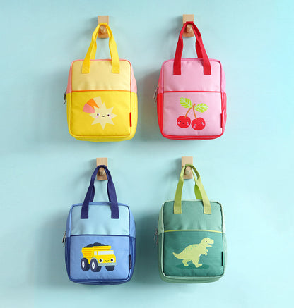 Petit sac à dos carré enfant - Cerises joyeuses – vue 3 – A Little Lovely Company